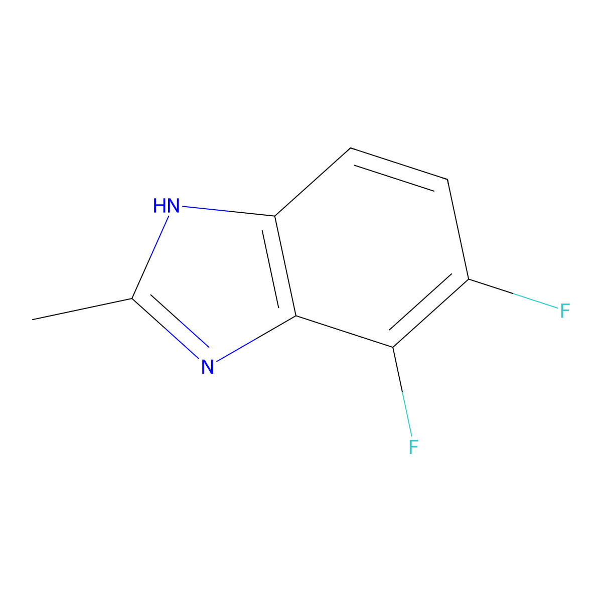 4,5-Difluoro-2-methylbenzimidazole molecular structure, CAS 229957-09-9