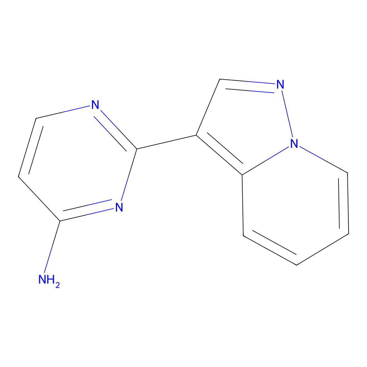 2-(Pyrazolo[1,5-a]pyridin-3-yl)pyrimidin-4-amine molecular structure, CAS 2299580-01-9