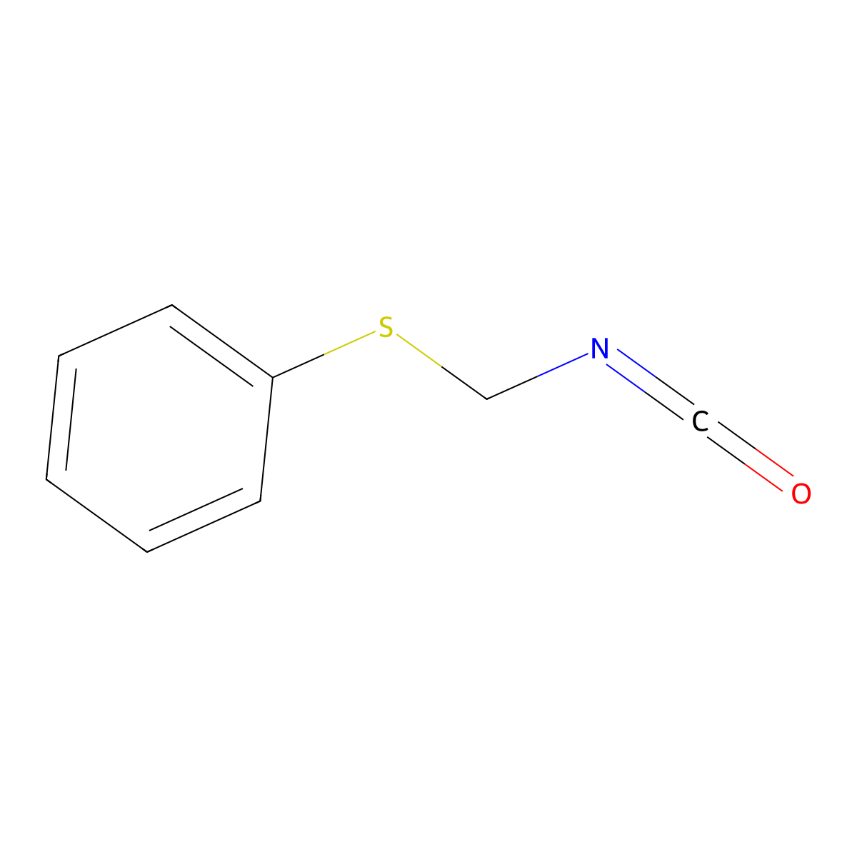 ((Isocyanatomethyl)sulfanyl)benzene molecular structure, CAS 22996-12-9