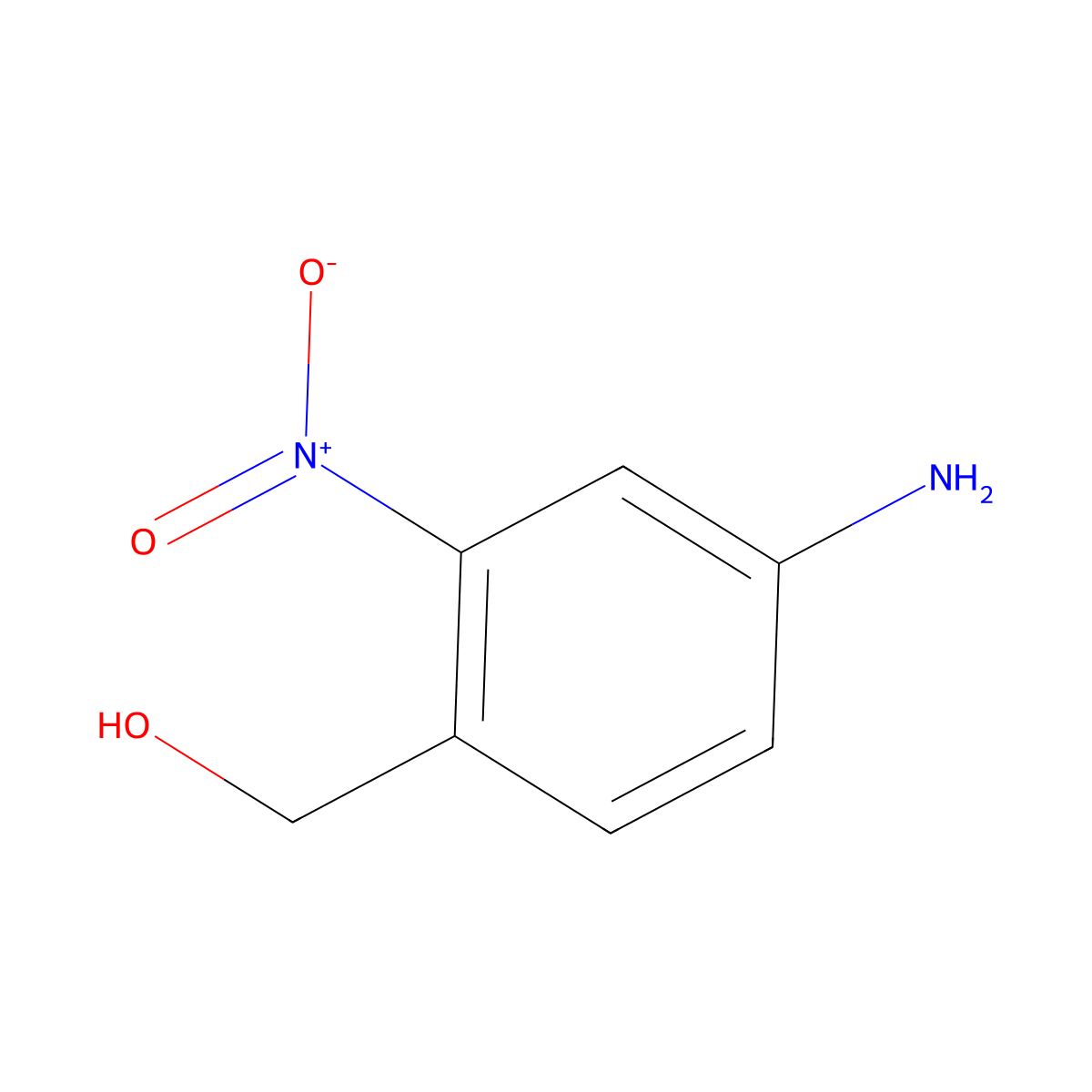 Benzyl alcohol, 4-amino-2-nitro- molecular structure, CAS 22996-17-4