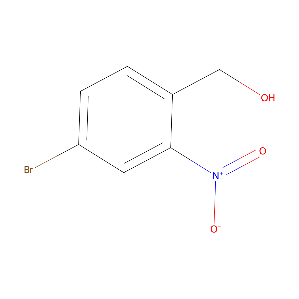 (4-Bromo-2-nitrophenyl)methanol molecular structure, CAS 22996-19-6