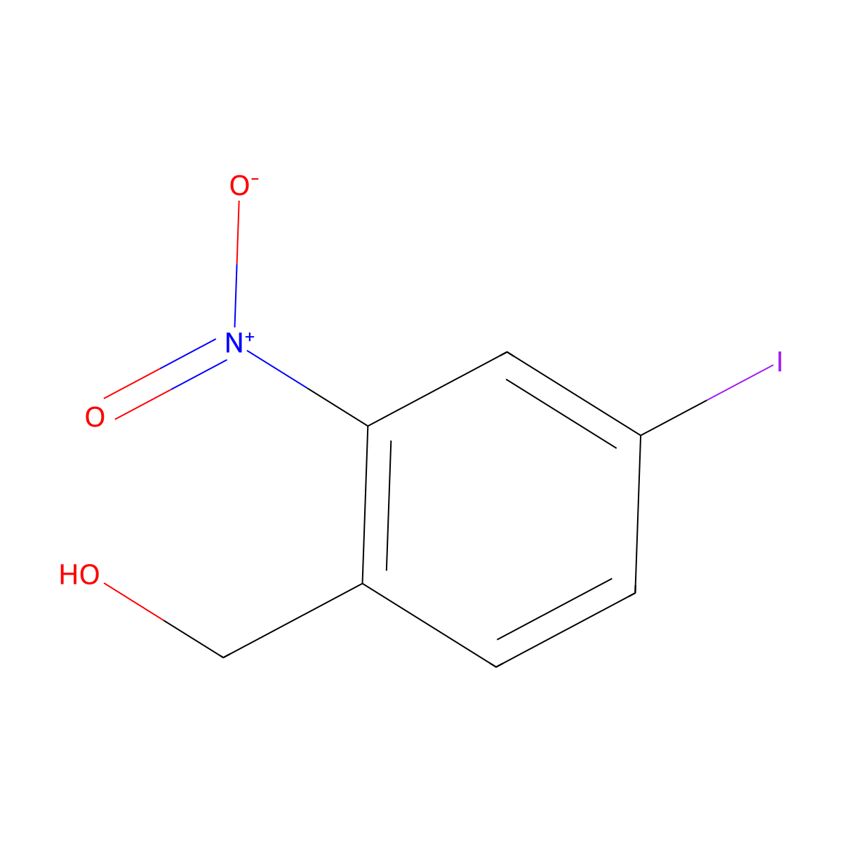 (4-Iodo-2-nitrophenyl)methanol molecular structure, CAS 22996-20-9