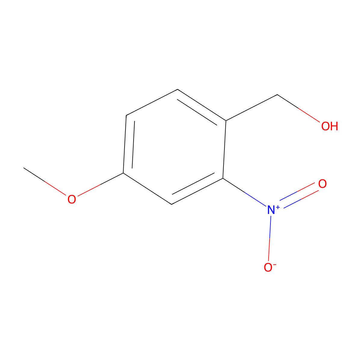 4-Methoxy-2-nitrobenzyl alcohol molecular structure, CAS 22996-23-2