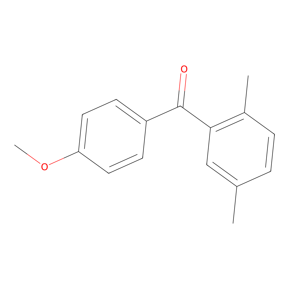 (2,5-Dimethylphenyl)(4-methoxyphenyl)methanone molecular structure, CAS 22996-47-0
