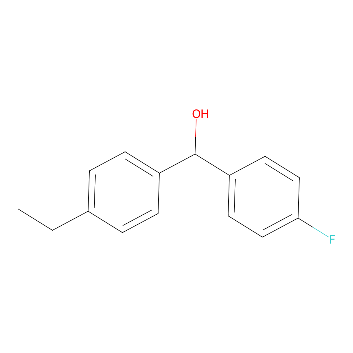 4-Ethyl-4'-fluorobenzhydrol molecular structure, CAS 229962-77-0