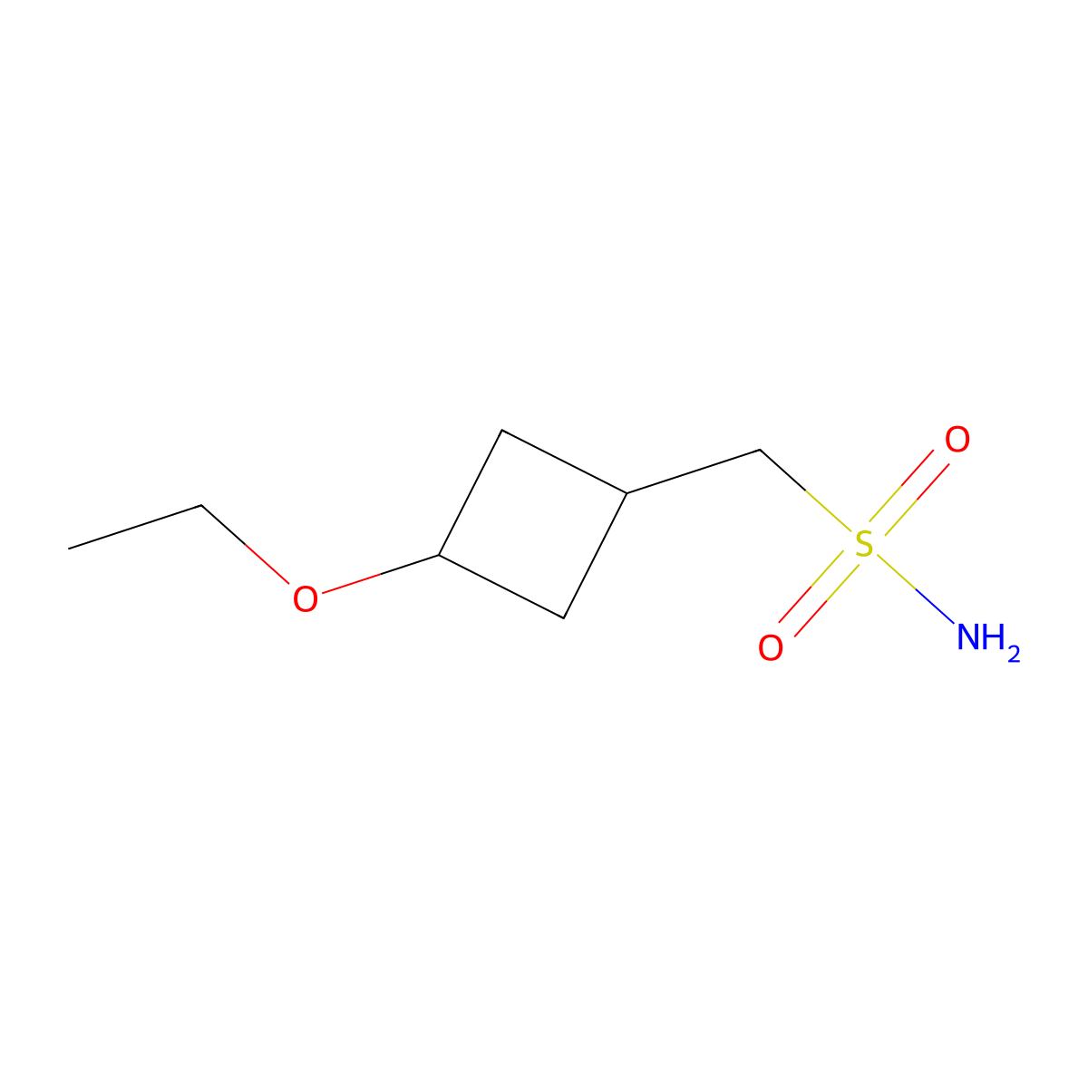 (3-Ethoxycyclobutyl)methanesulfonamide molecular structure, CAS 2299628-81-0