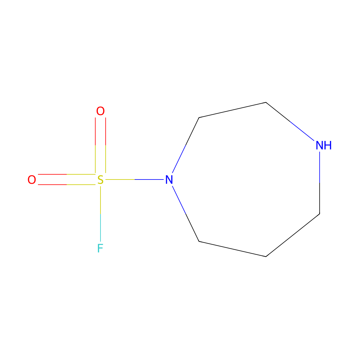 1,4-Diazepane-1-sulfonyl fluoride molecular structure, CAS 2299688-94-9