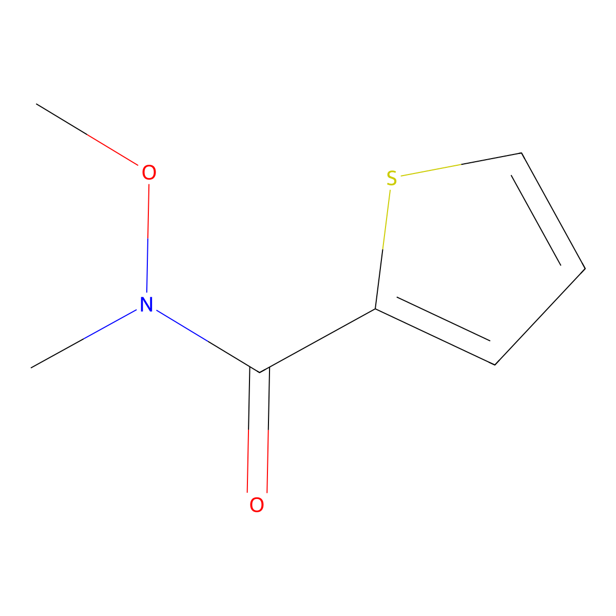 N-Methoxy-N-methyl-2-thiophenecarboxamide molecular structure, CAS 229970-94-9