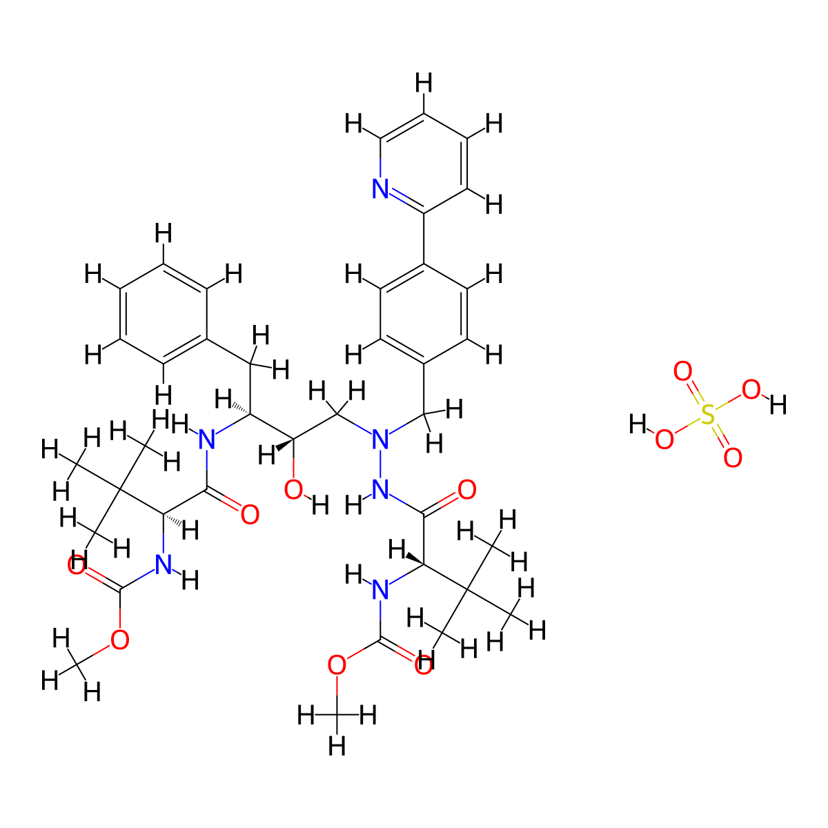 Atazanavir Sulfate molecular structure, CAS 229975-97-7