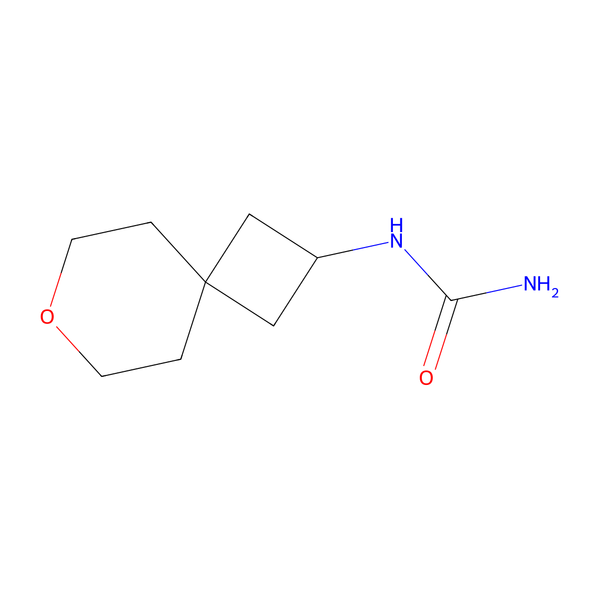 {7-Oxaspiro[3.5]nonan-2-yl}urea molecular structure, CAS 2299764-85-3