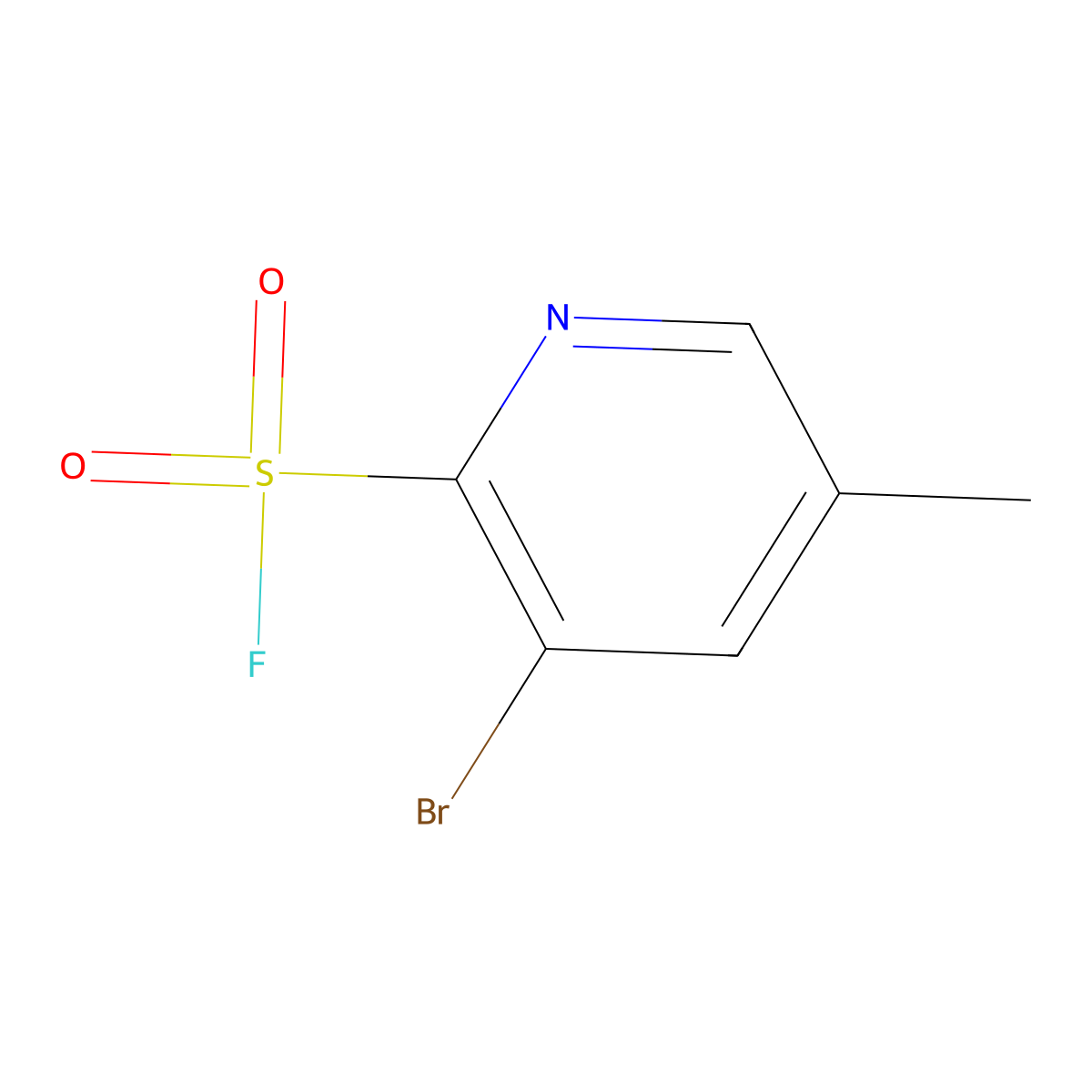 3-Bromo-5-methylpyridine-2-sulfonyl fluoride molecular structure, CAS 2299784-94-2