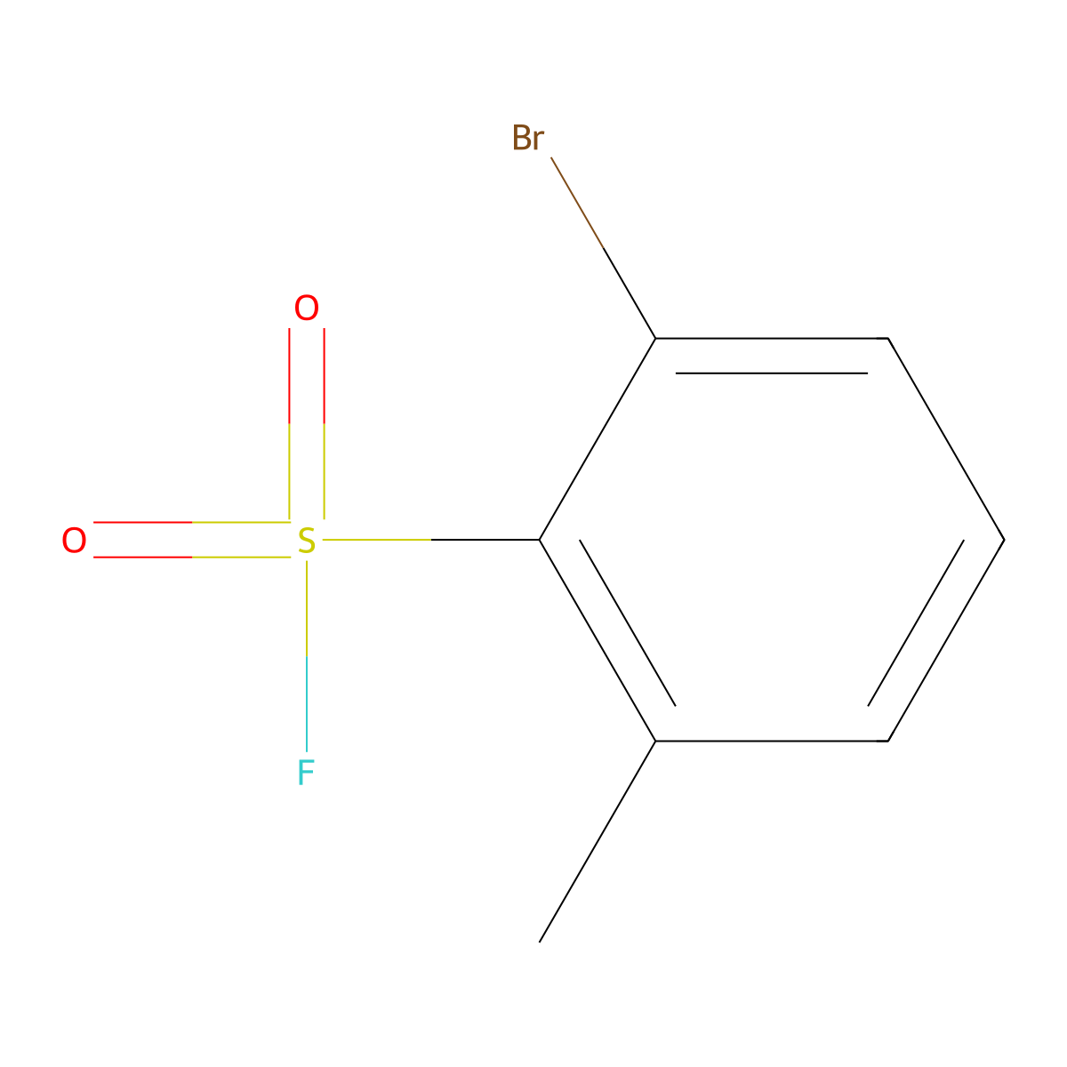 2-Bromo-6-methylbenzene-1-sulfonyl fluoride molecular structure, CAS 2299819-94-4