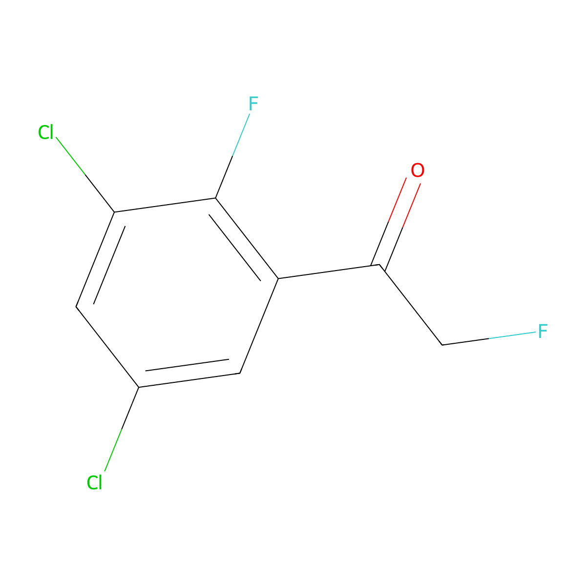 1-(3,5-Dichloro-2-fluorophenyl)-2-fluoroethanone molecular structure, CAS 2299889-69-1