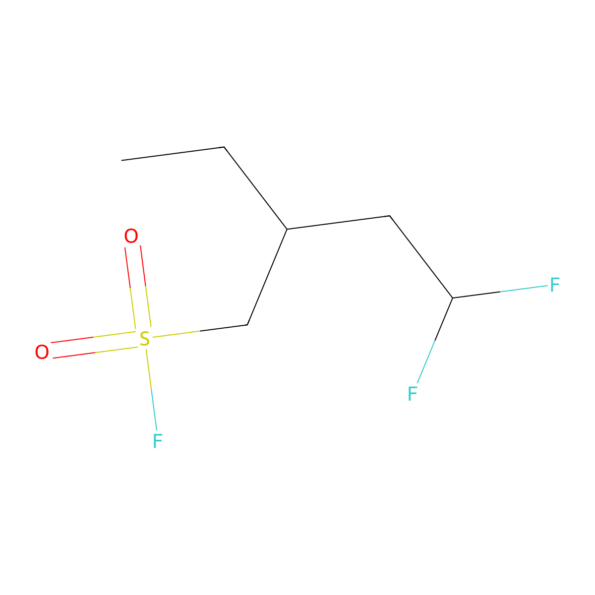 2-Ethyl-4,4-difluorobutane-1-sulfonyl fluoride molecular structure, CAS 2299898-35-2