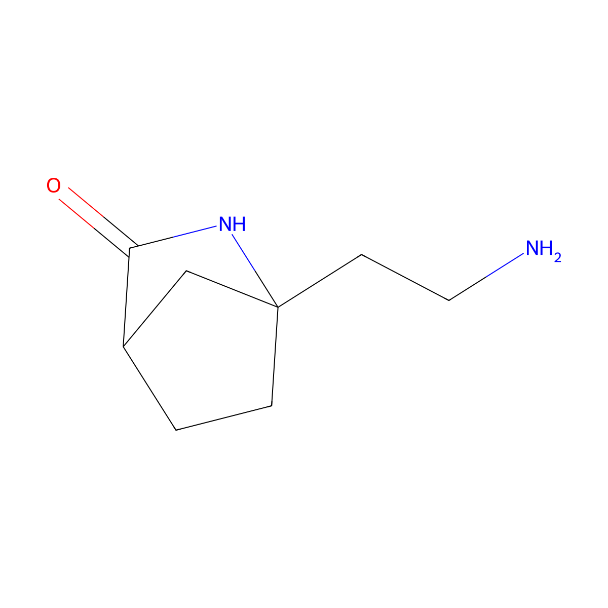 1-(2-Aminoethyl)-2-azabicyclo[2.2.1]heptan-3-one molecular structure, CAS 2299930-94-0
