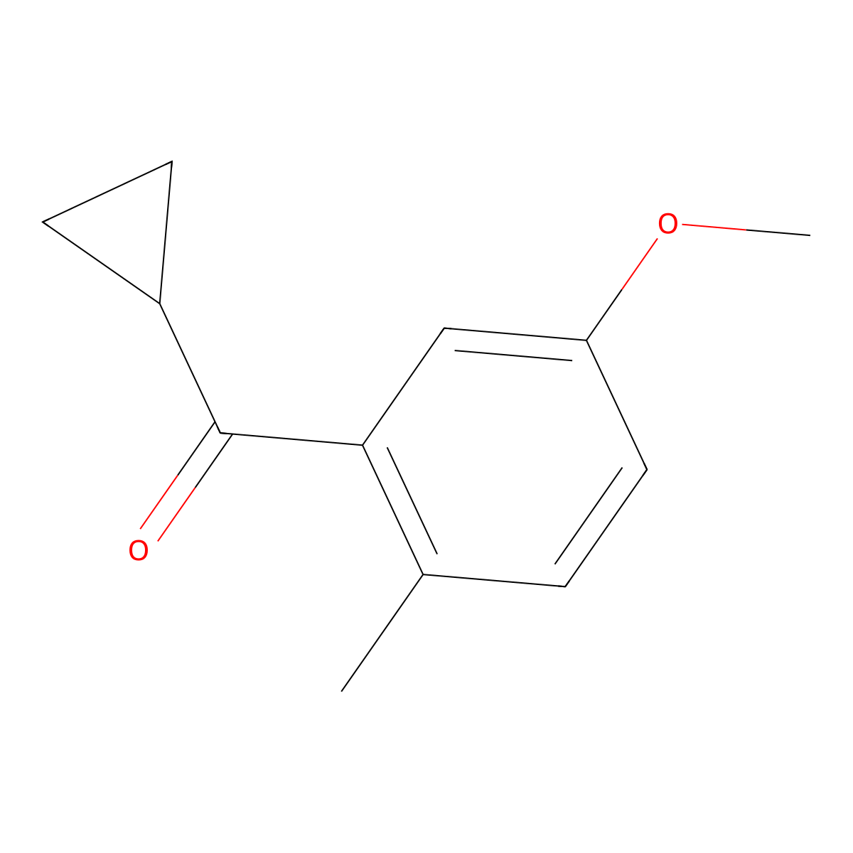 Cyclopropyl(5-methoxy-2-methylphenyl)methanone molecular structure, CAS 2299998-34-6