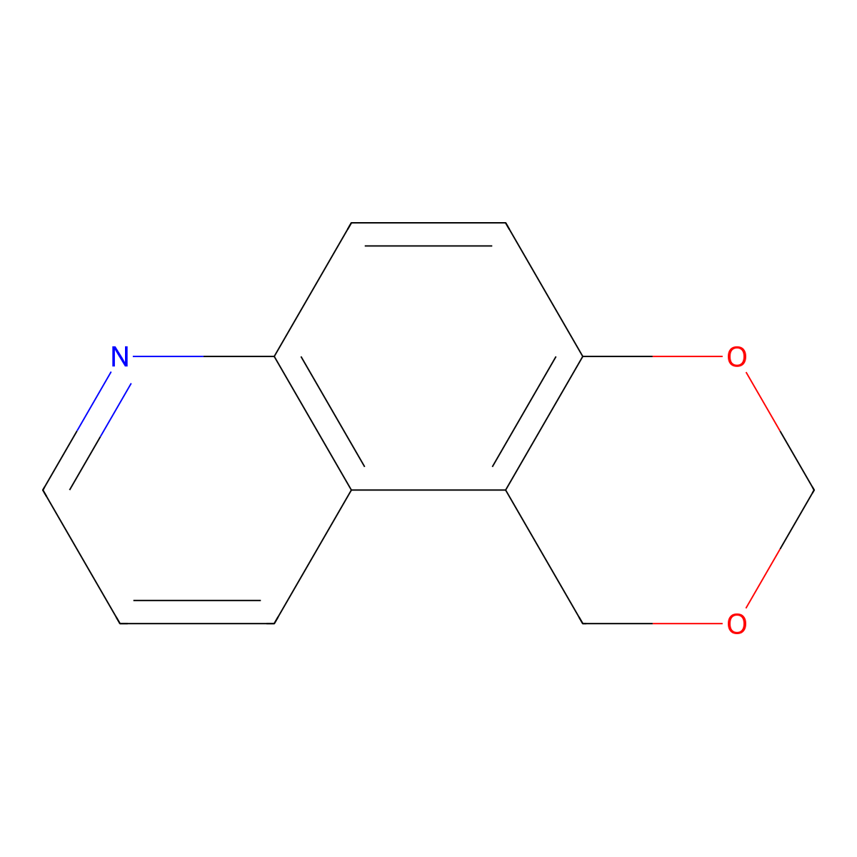 1H-[1,3]dioxino[5,4-f]quinoline molecular structure, CAS 230-09-1