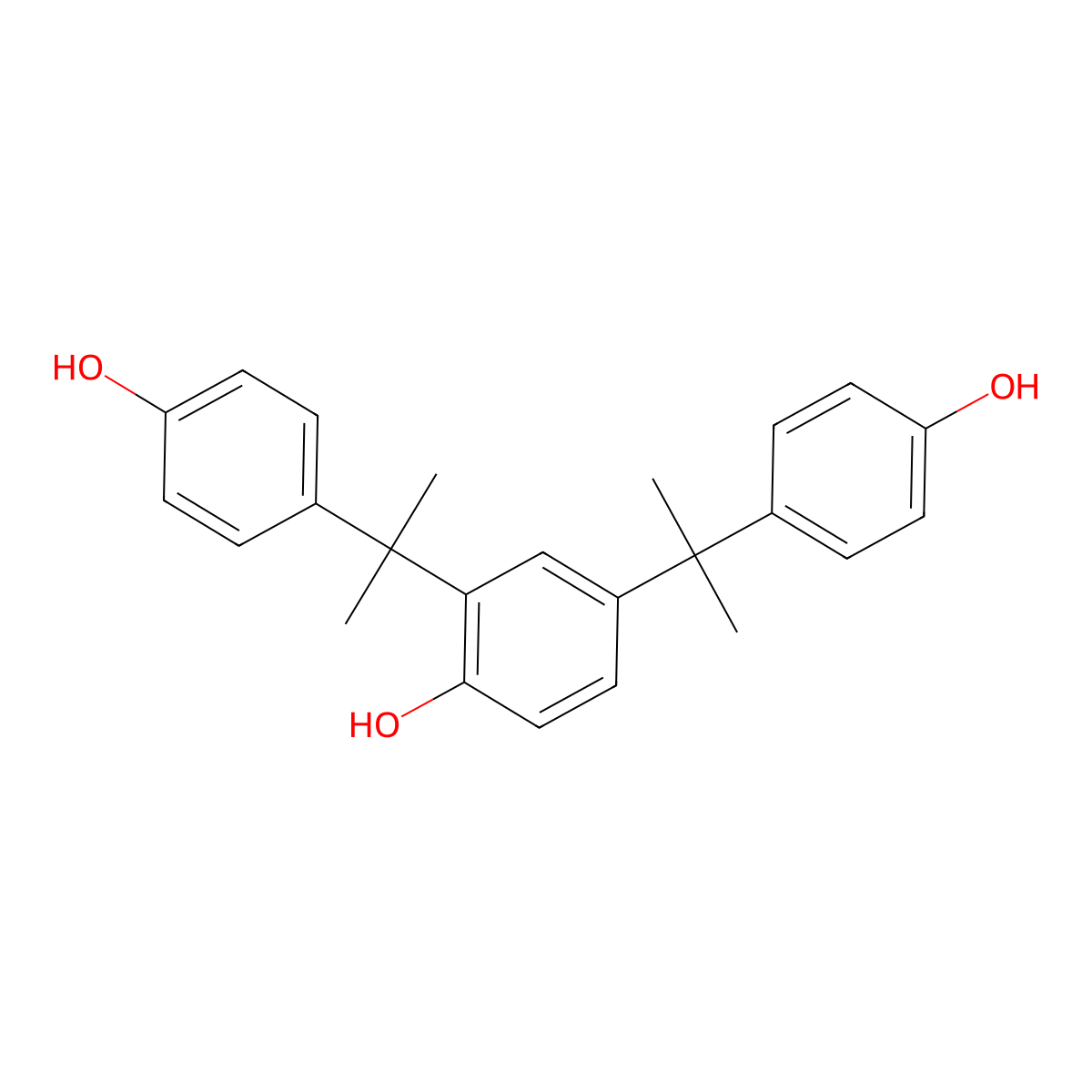 Trisphenol molecular structure, CAS 2300-15-4