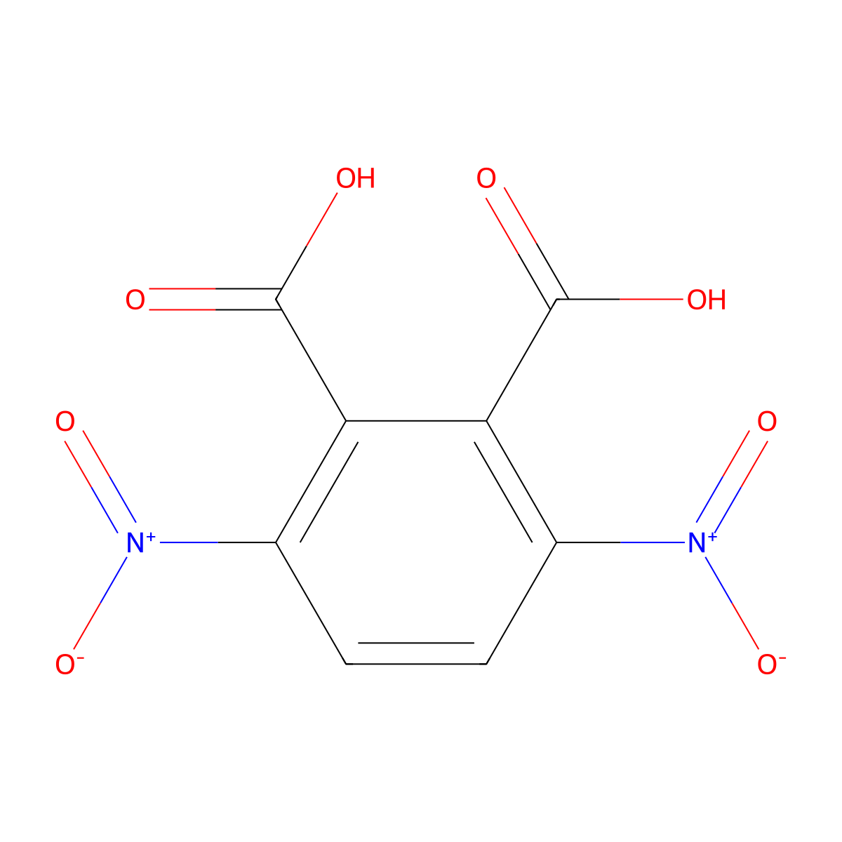 3,6-Dinitrophthalic acid molecular structure, CAS 2300-16-5