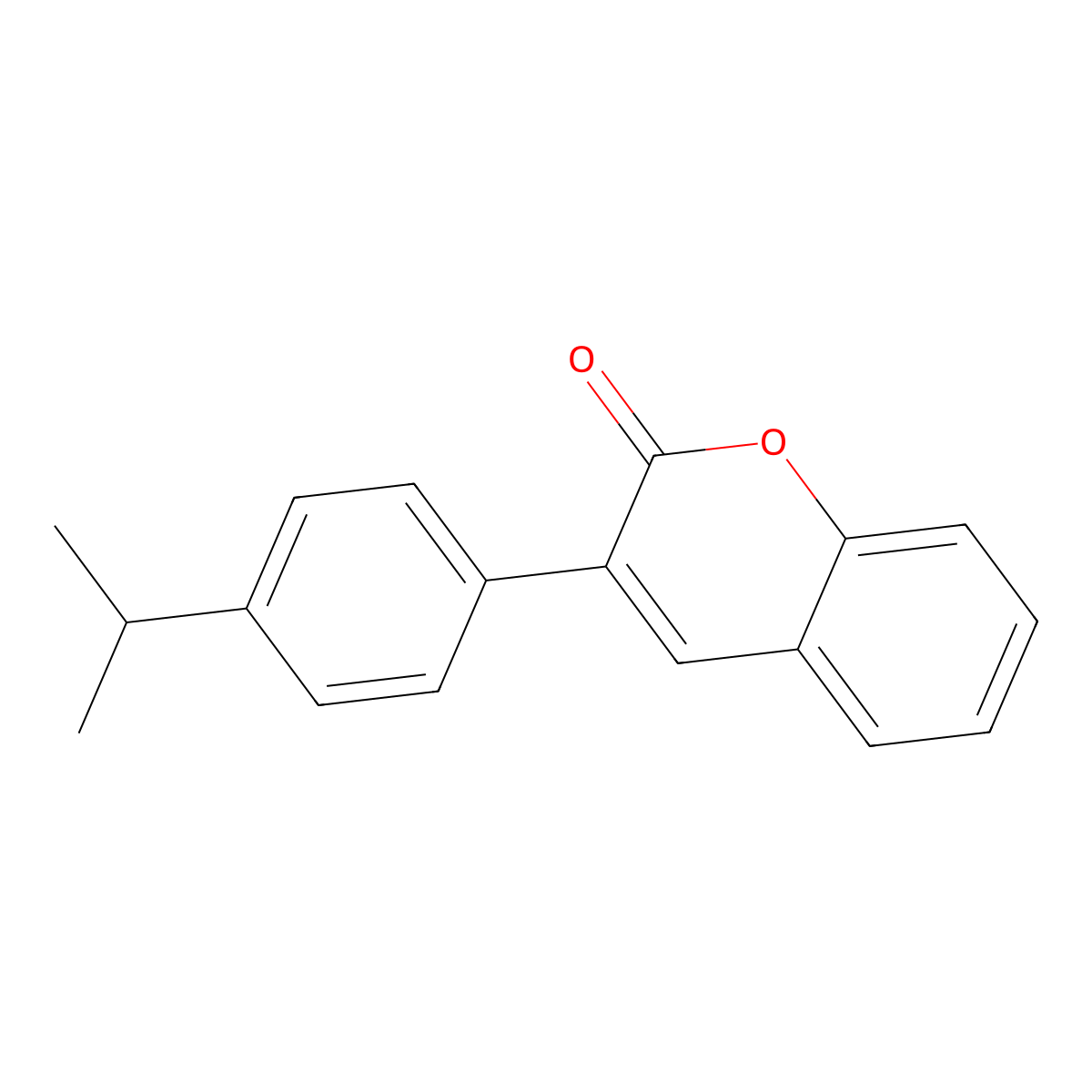 3-[4-(1-Methylethyl)phenyl]-2H-1-benzopyran-2-one molecular structure, CAS 23000-35-3