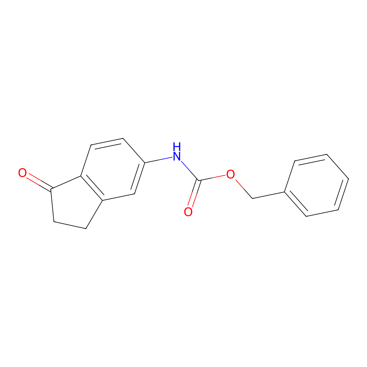 benzyl N-(1-oxo-2,3-dihydro-1H-inden-5-yl)carbamate molecular structure, CAS 2300046-11-9