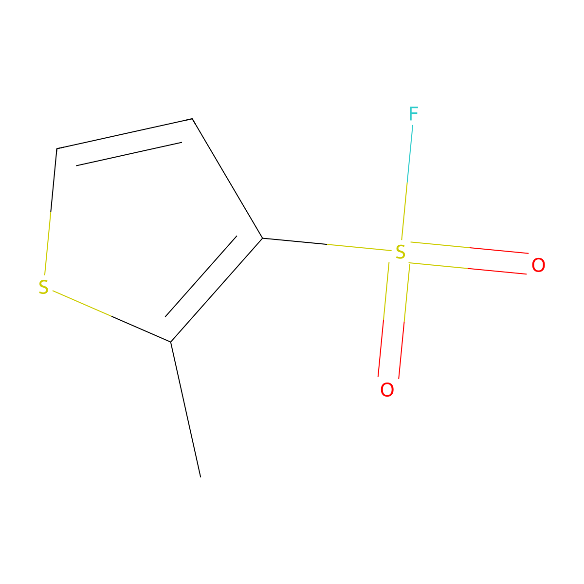 2-Methylthiophene-3-sulfonyl fluoride molecular structure, CAS 2300071-41-2