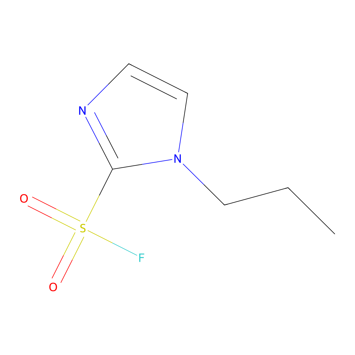 1-propyl-1H-imidazole-2-sulfonyl fluoride molecular structure, CAS 2300071-44-5