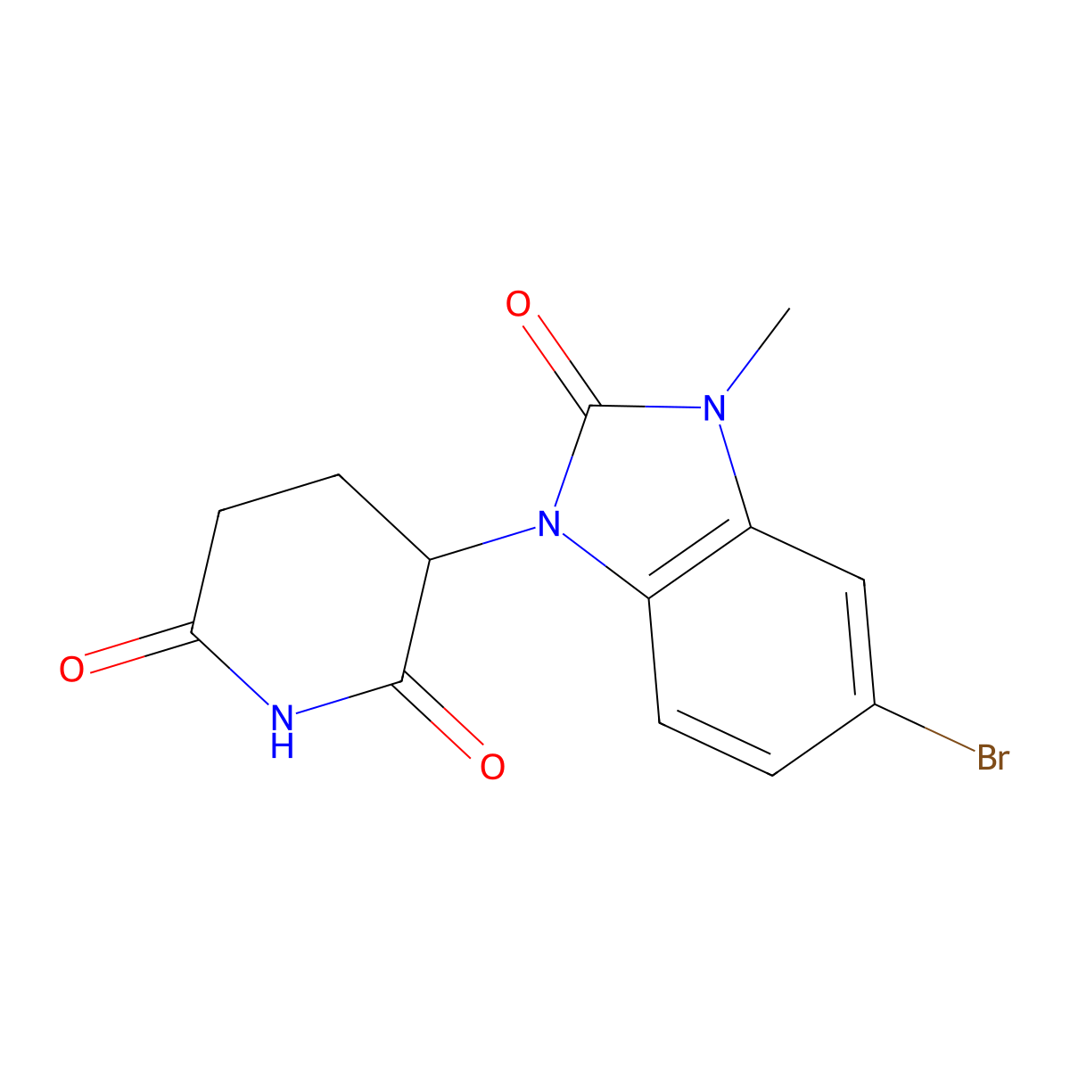 3-(5-Bromo-3-methyl-2-oxo-2,3-dihydro-1h-benzo[d]imidazol-1-yl)piperidine-2,6-dione molecular structure, CAS 2300099-98-1