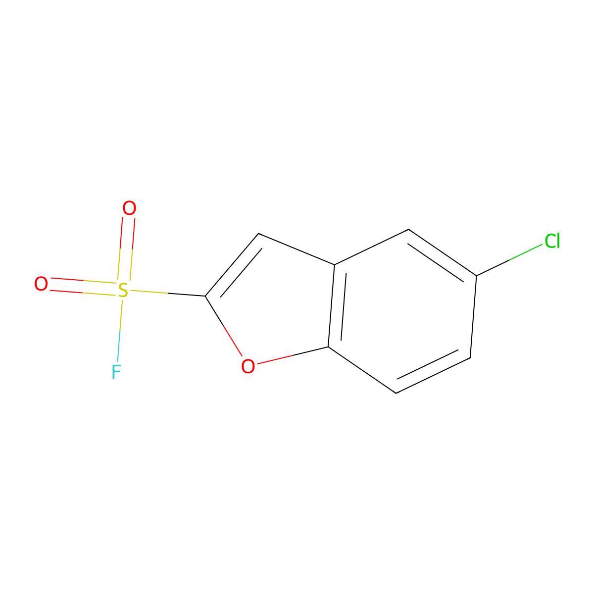 5-Chloro-1-benzofuran-2-sulfonyl fluoride molecular structure, CAS 2300103-54-0