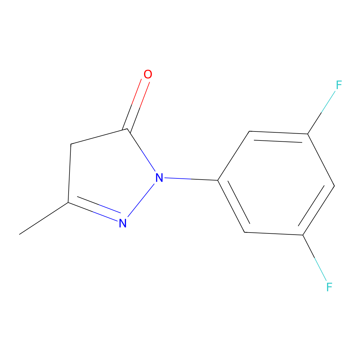 2-(3,5-Difluorophenyl)-5-methyl-2,4-dihydro-3h-pyrazol-3-one molecular structure, CAS 2300114-91-2
