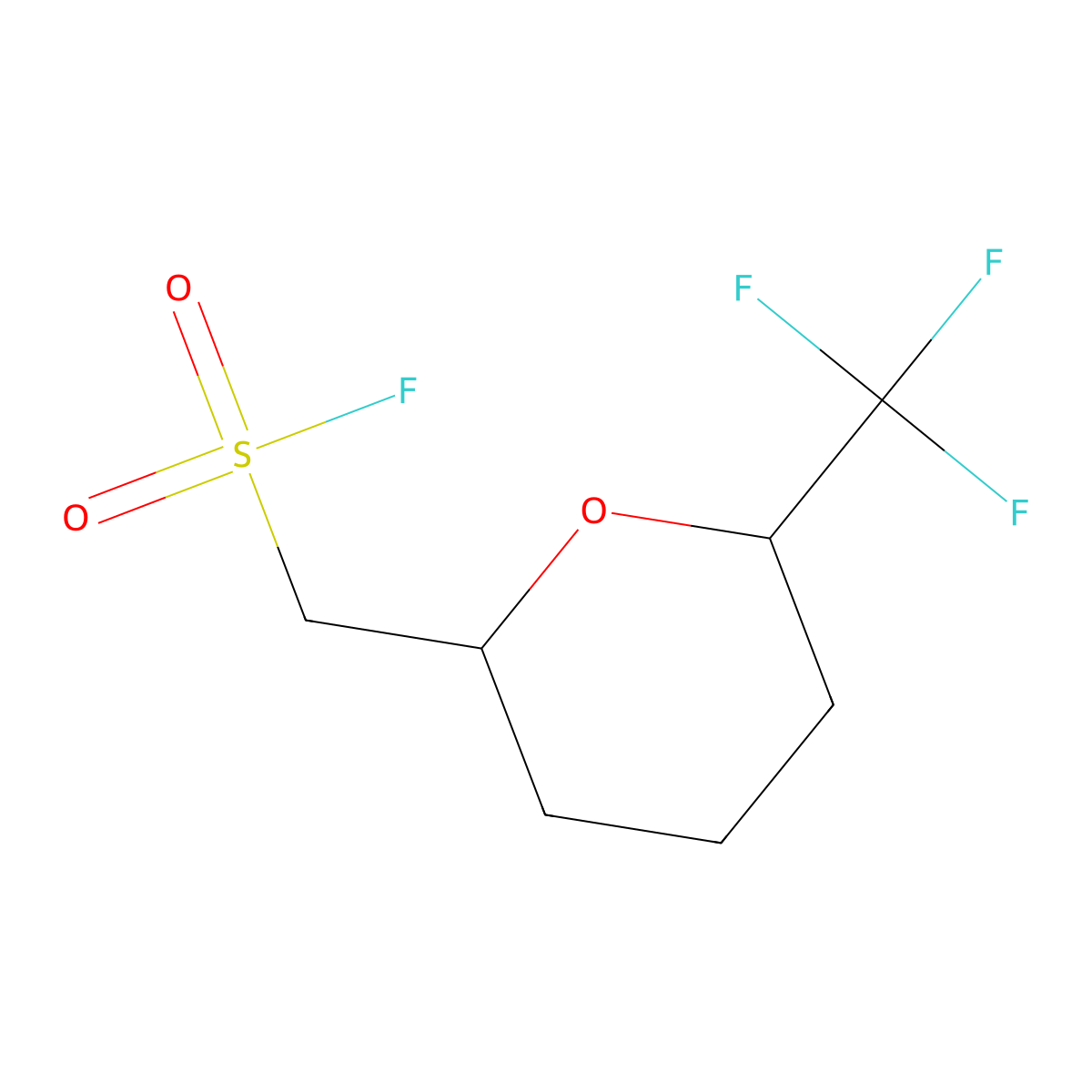[6-(Trifluoromethyl)oxan-2-yl]methanesulfonyl fluoride molecular structure, CAS 2300131-08-0