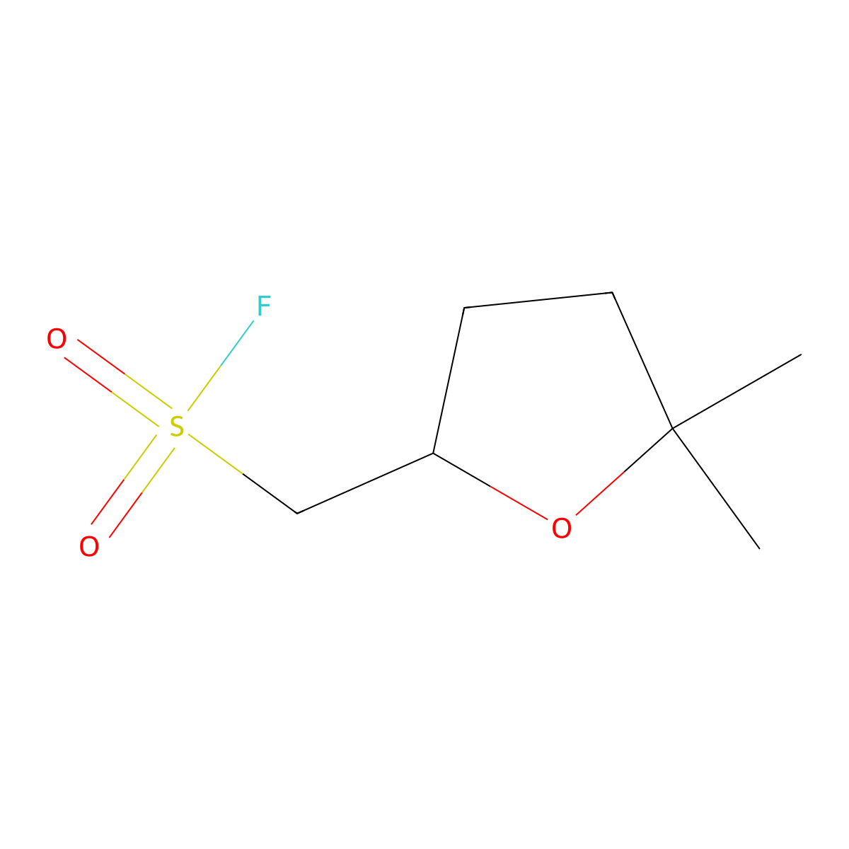 (5,5-Dimethyloxolan-2-yl)methanesulfonyl fluoride molecular structure, CAS 2300131-25-1