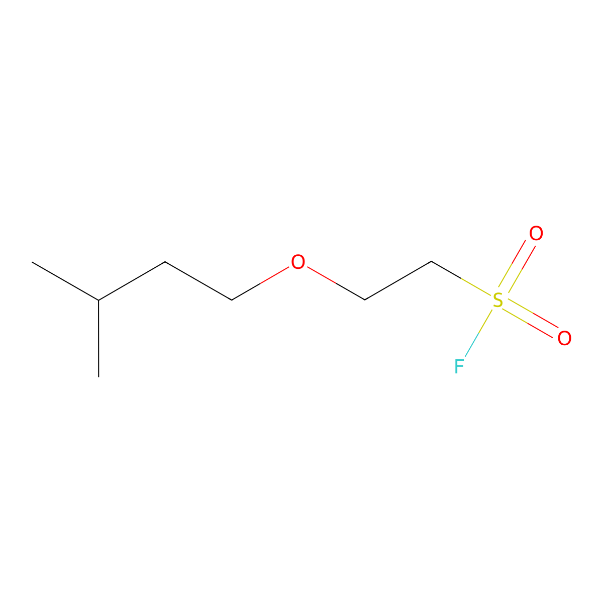 2-(3-Methylbutoxy)ethane-1-sulfonyl fluoride molecular structure, CAS 2300131-26-2