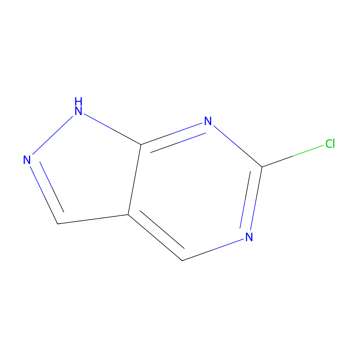 6-chloro-1H-pyrazolo[3,4-d]pyrimidine molecular structure, CAS 23002-51-9