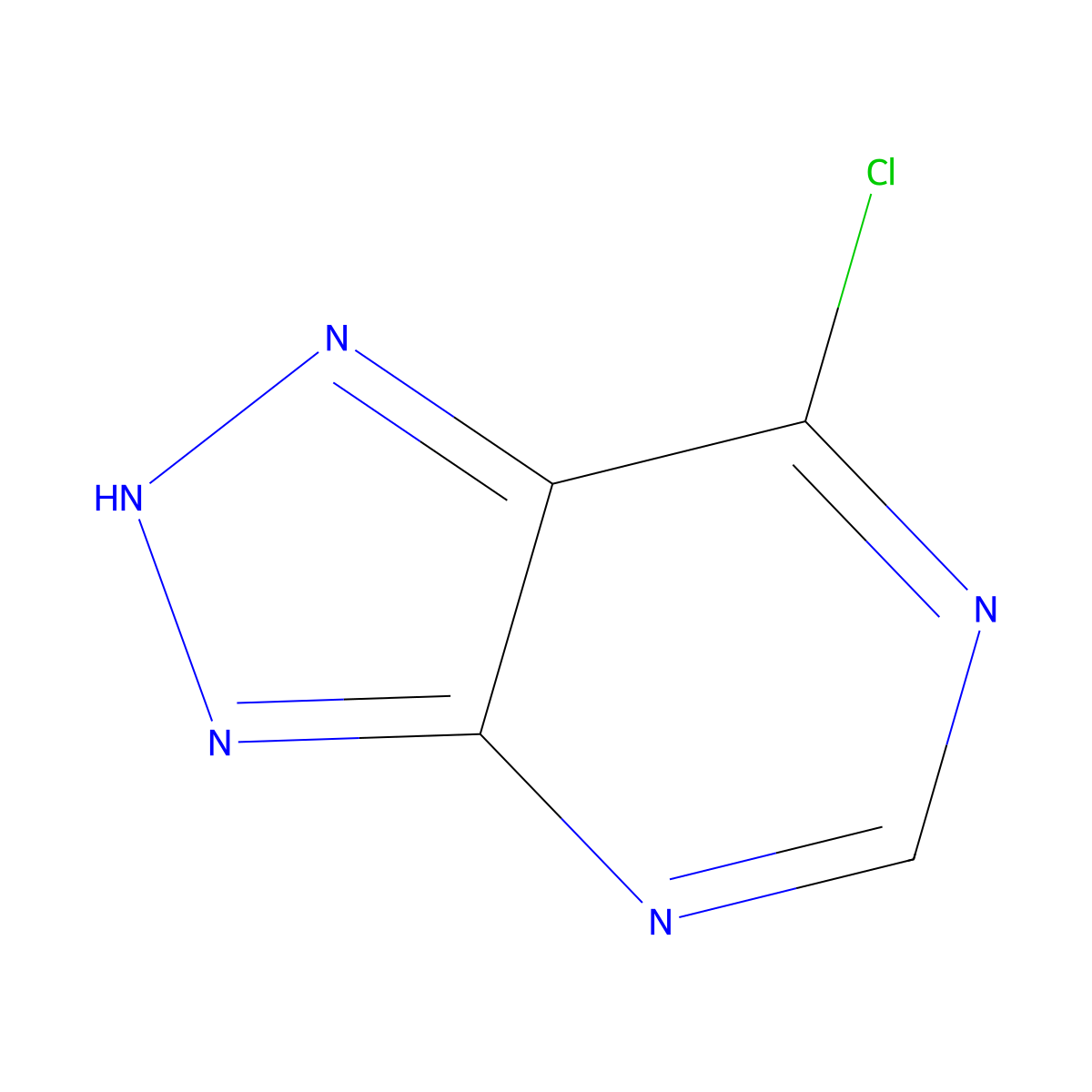7-Chloro-3H-1,2,3-triazolo[4,5-d]pyrimidine molecular structure, CAS 23002-52-0