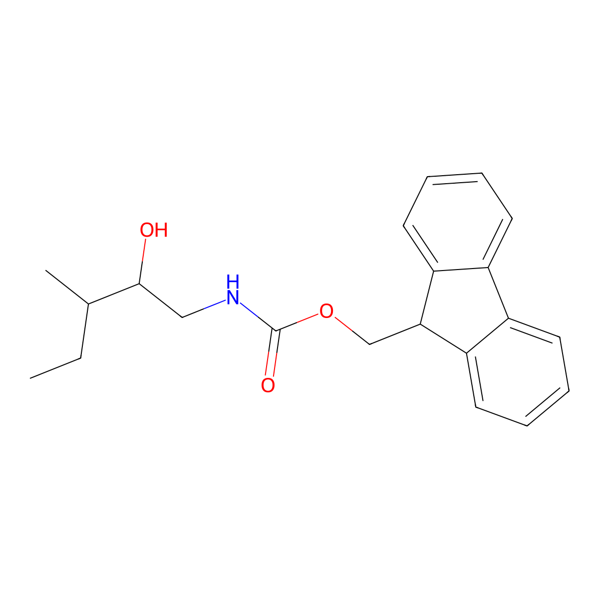 (9H-fluoren-9-yl)methyl N-(2-hydroxy-3-methylpentyl)carbamate molecular structure, CAS 2300258-89-1
