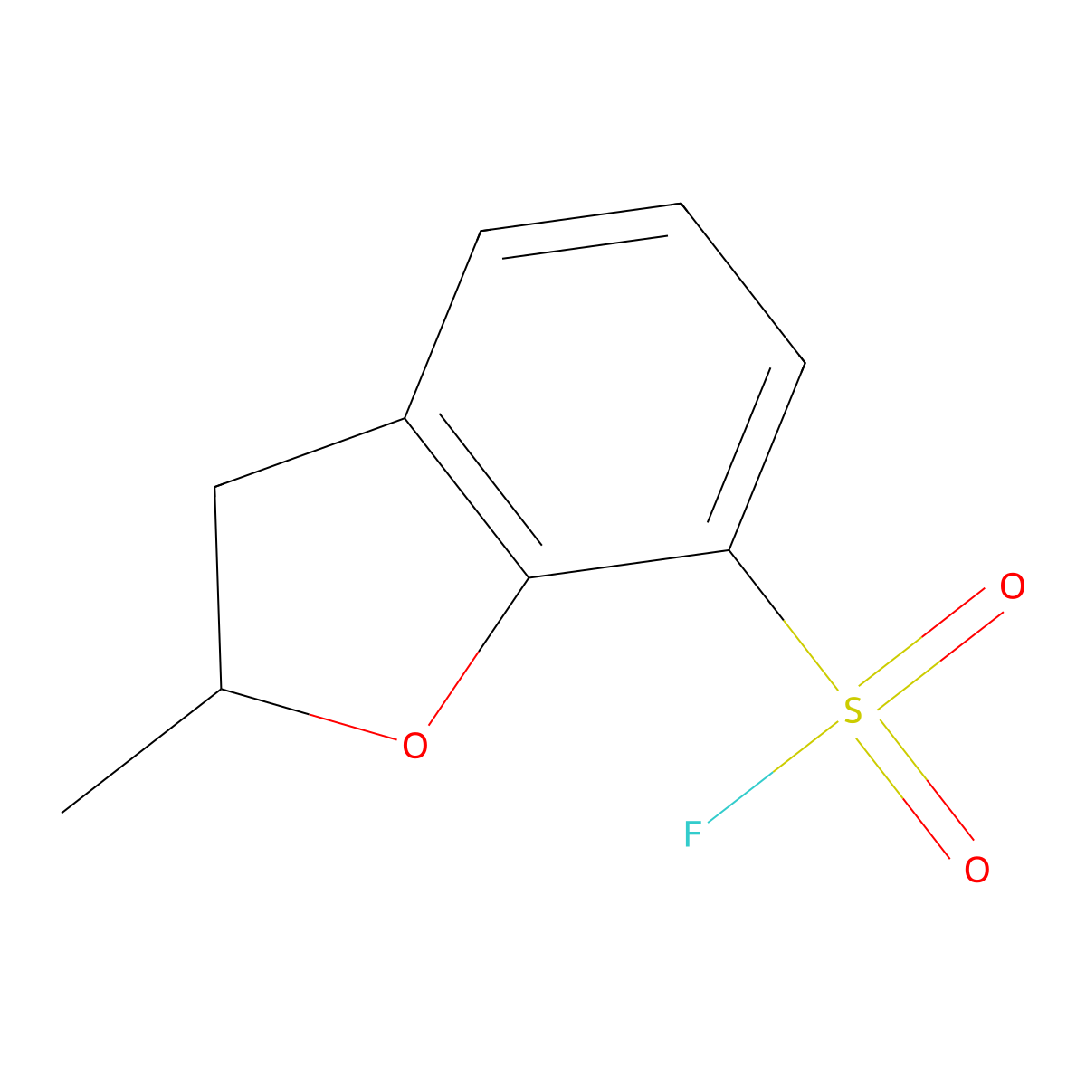 2-Methyl-2,3-dihydro-1-benzofuran-7-sulfonyl fluoride molecular structure, CAS 2300278-53-7