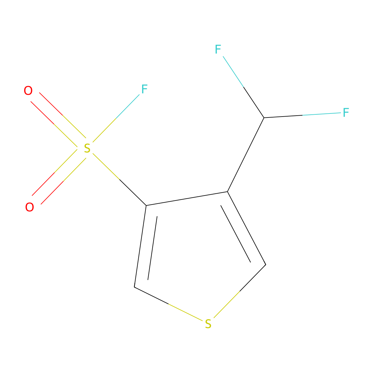 4-(Difluoromethyl)thiophene-3-sulfonyl fluoride molecular structure, CAS 2300282-37-3