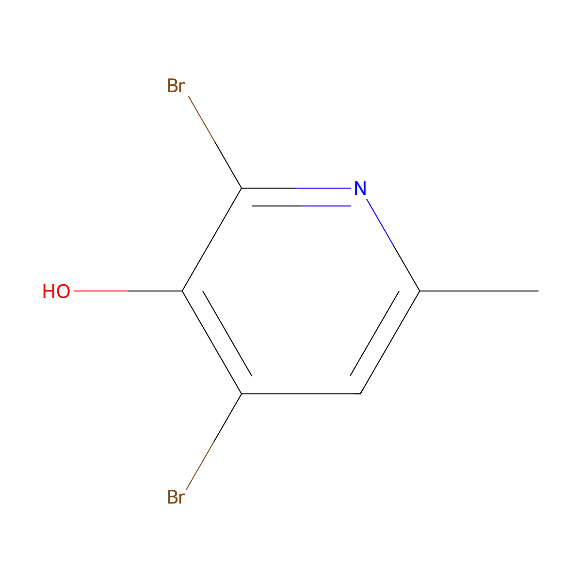 2,4-Dibromo-6-methylpyridin-3-ol molecular structure, CAS 23003-29-4