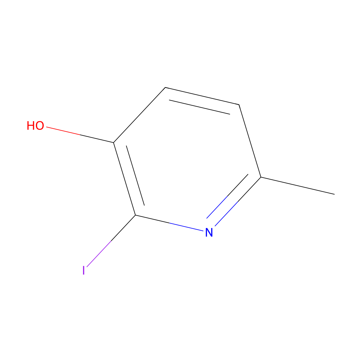 2-Iodo-6-methylpyridin-3-ol molecular structure, CAS 23003-30-7