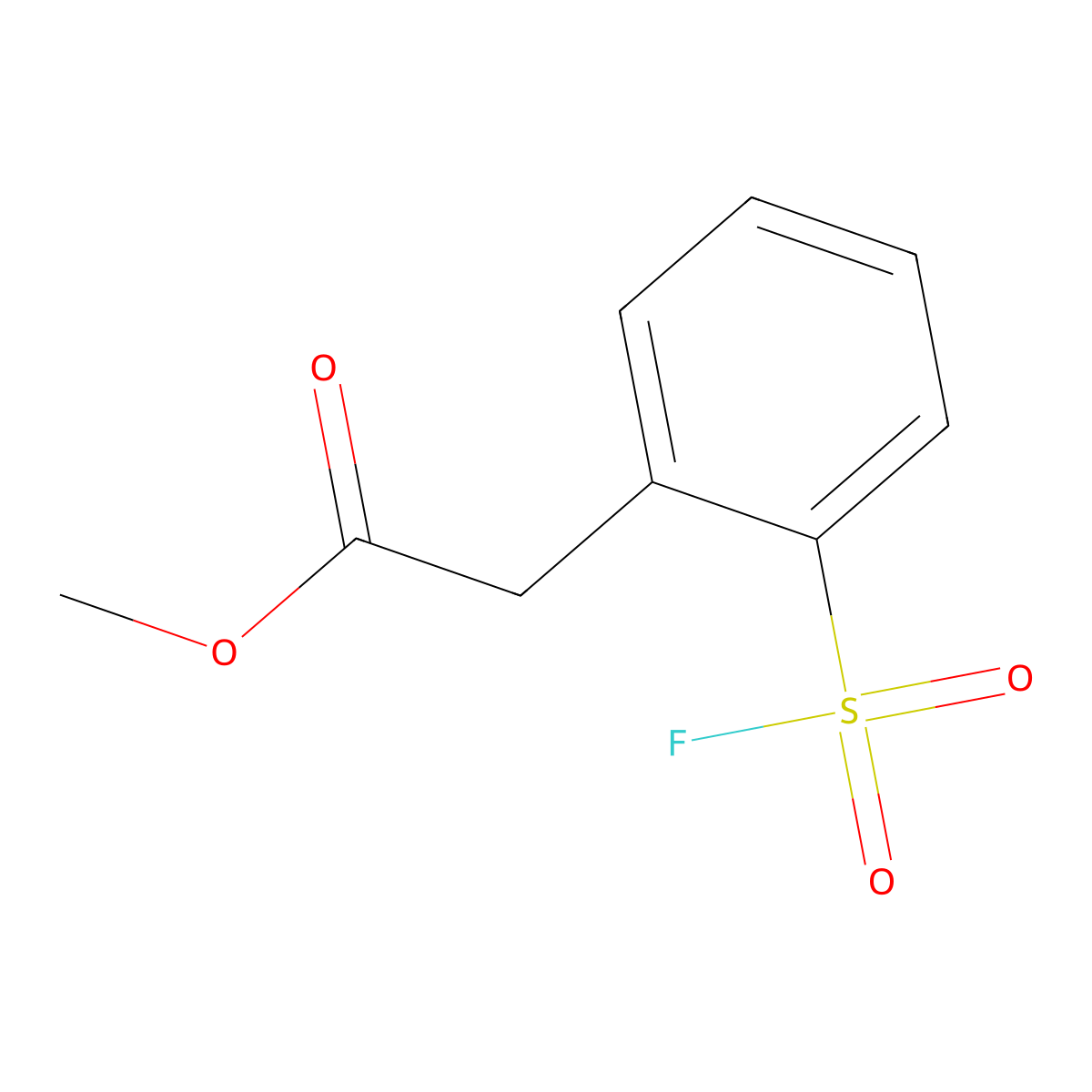 Methyl 2-[2-(fluorosulfonyl)phenyl]acetate molecular structure, CAS 2300428-29-7