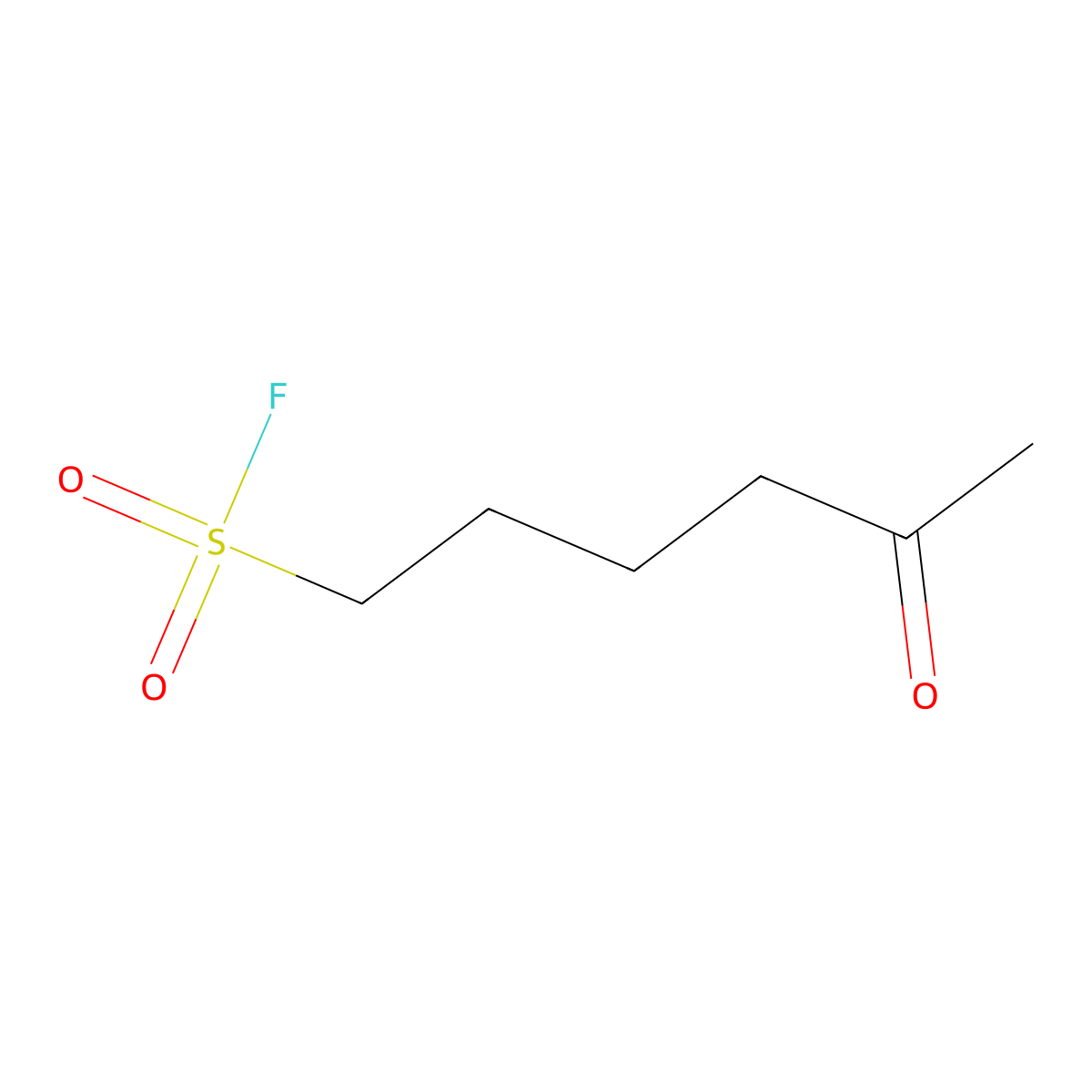 5-Oxohexane-1-sulfonyl fluoride molecular structure, CAS 2300462-94-4