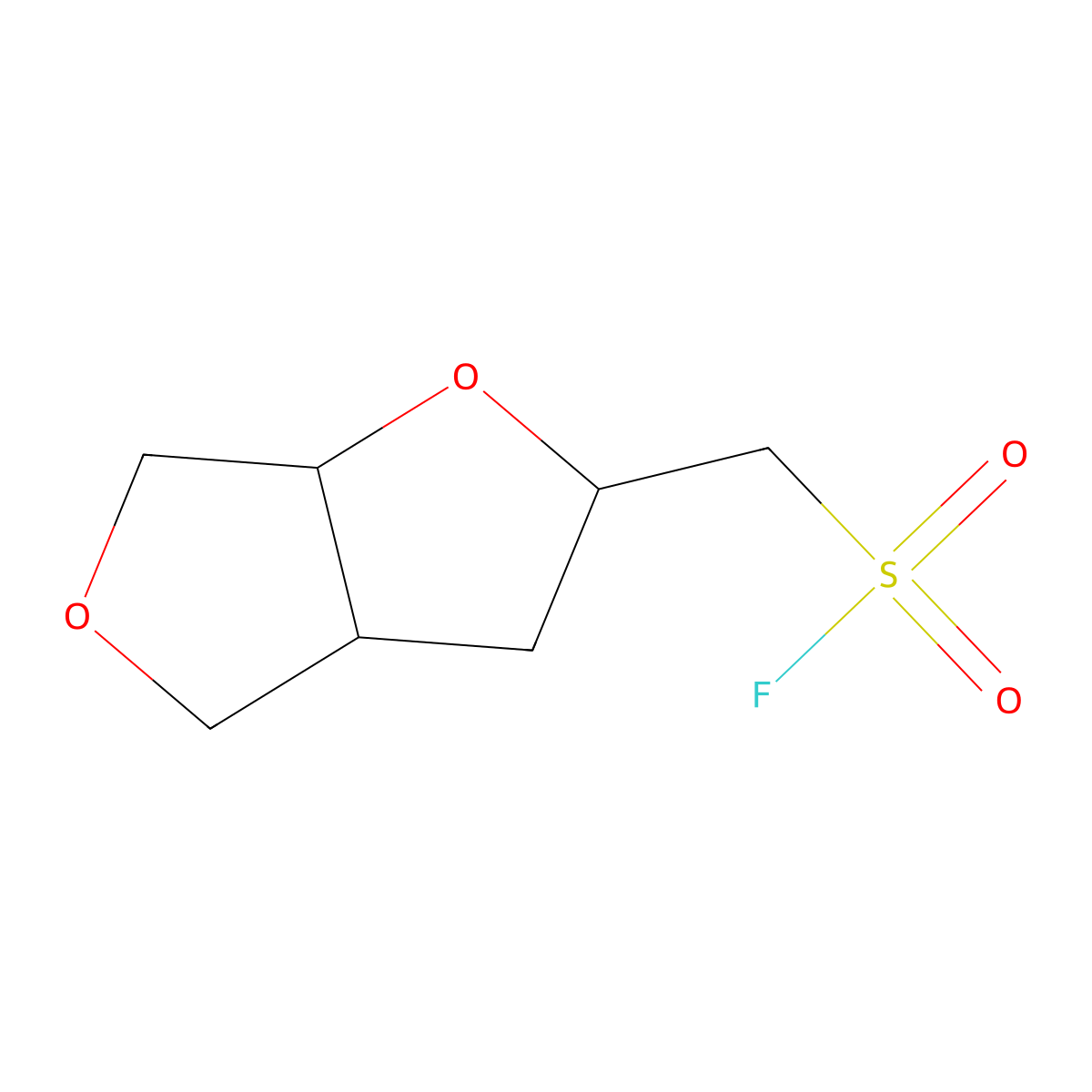 {Hexahydrofuro[2,3-c]furan-2-yl}methanesulfonyl fluoride molecular structure, CAS 2300500-67-6