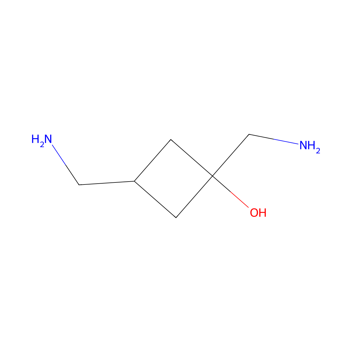 1,3-Bis(aminomethyl)cyclobutan-1-ol molecular structure, CAS 2300522-21-6