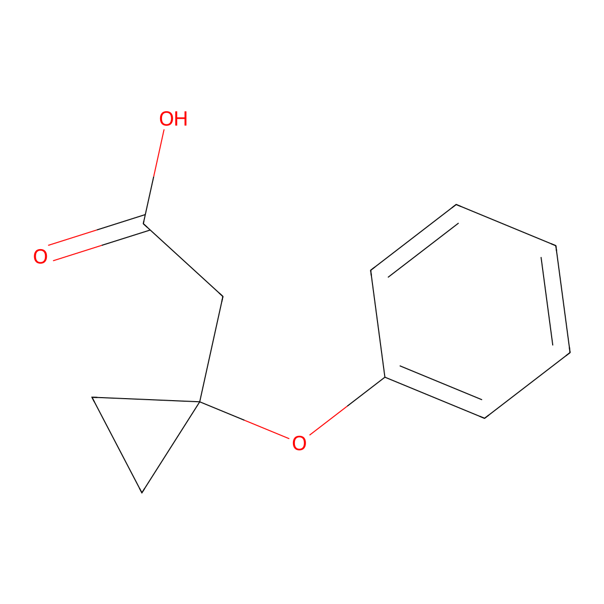 2-(1-Phenoxycyclopropyl)acetic acid molecular structure, CAS 2300549-00-0