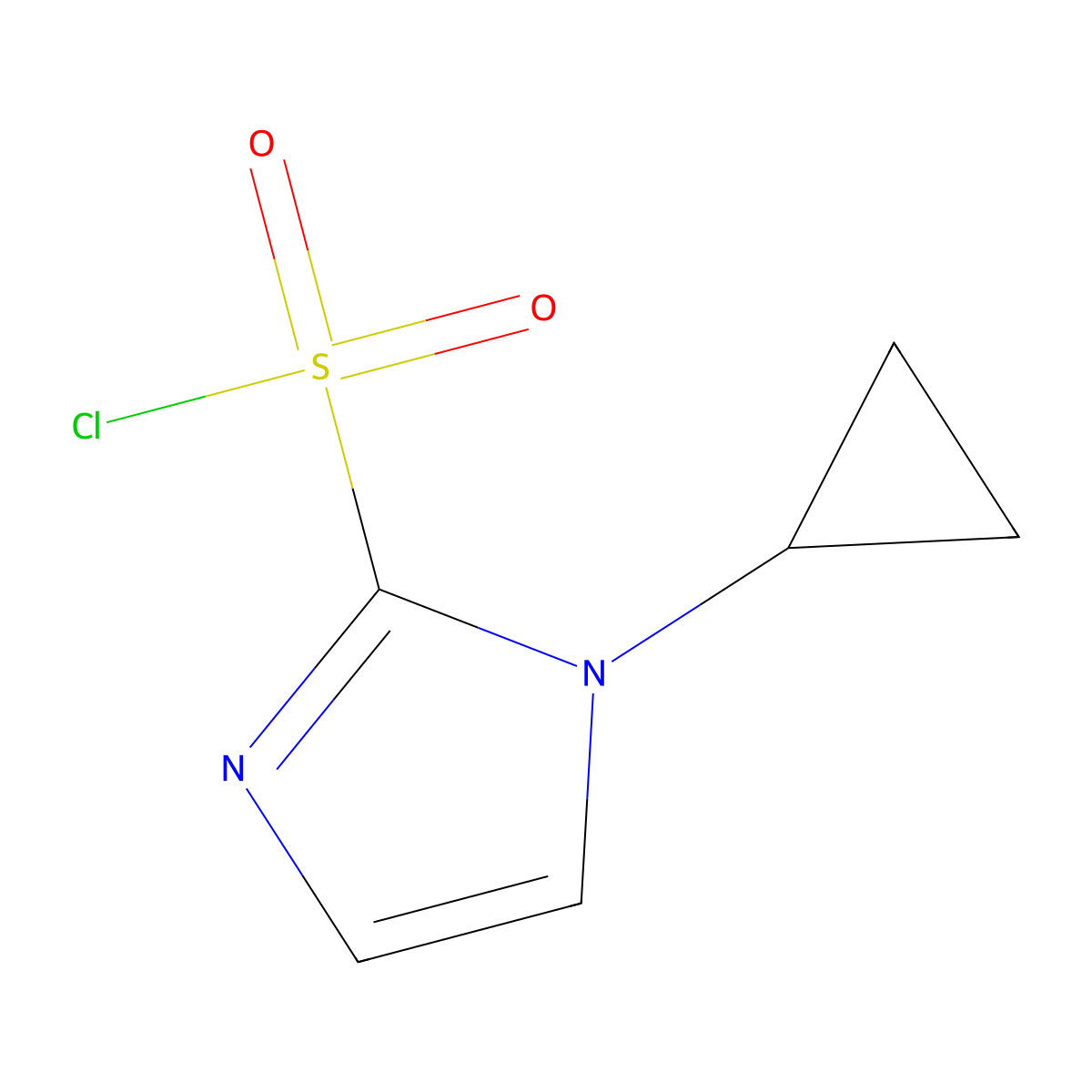 1-Cyclopropyl-1H-imidazole-2-sulfonyl chloride molecular structure, CAS 2300609-14-5