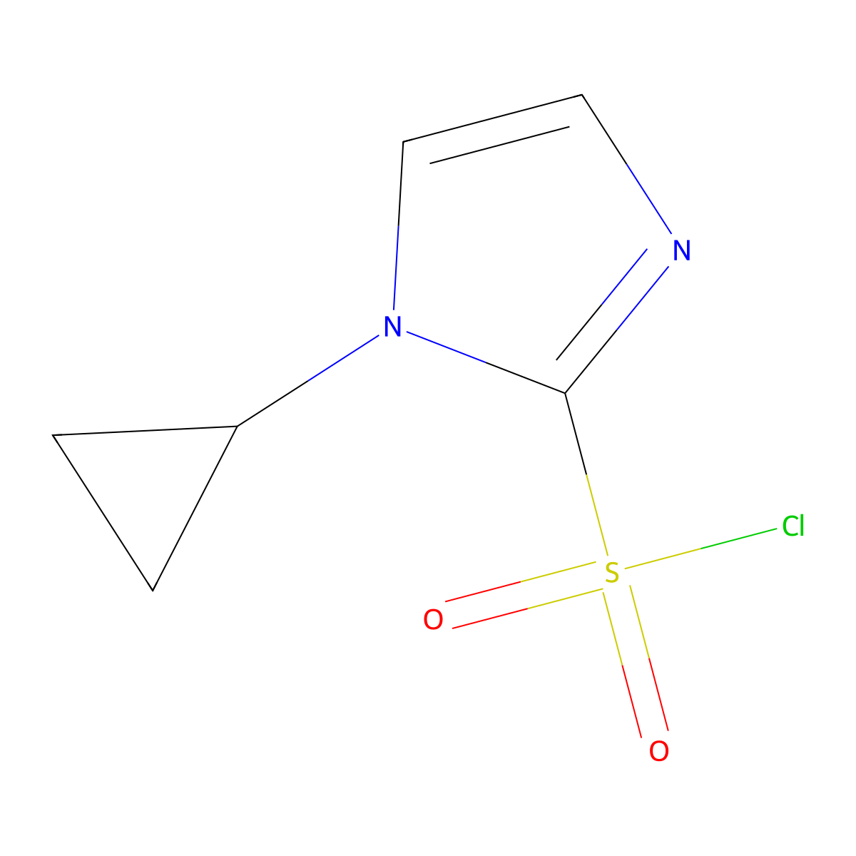 1-Cyclopropyl-1H-imidazole-2-sulfonyl chloride molecular structure, CAS 2300609-14-5