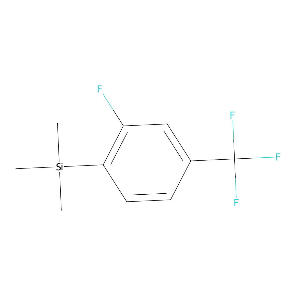 (2-Fluoro-4-(trifluoromethyl)phenyl)trimethylsilane molecular structure, CAS 2300626-14-4