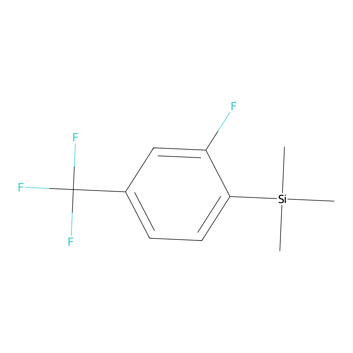 (2-Fluoro-4-(trifluoromethyl)phenyl)trimethylsilane molecular structure, CAS 2300626-14-4