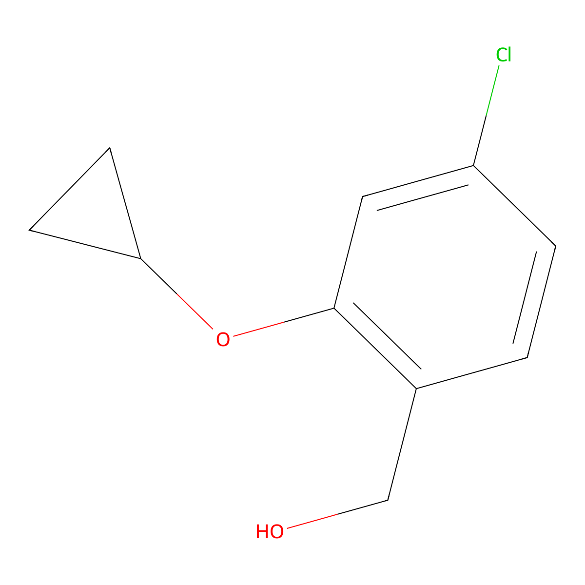 4-Chloro-2-cyclopropoxybenzyl Alcohol molecular structure, CAS 2300654-75-3